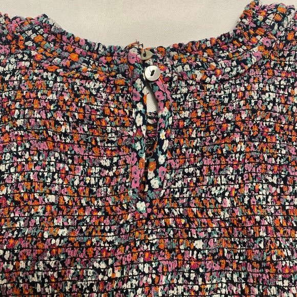 Patrons of Peace Floral Smock Peplum Long Sleeve Crop Top size M - Picture 9 of 12